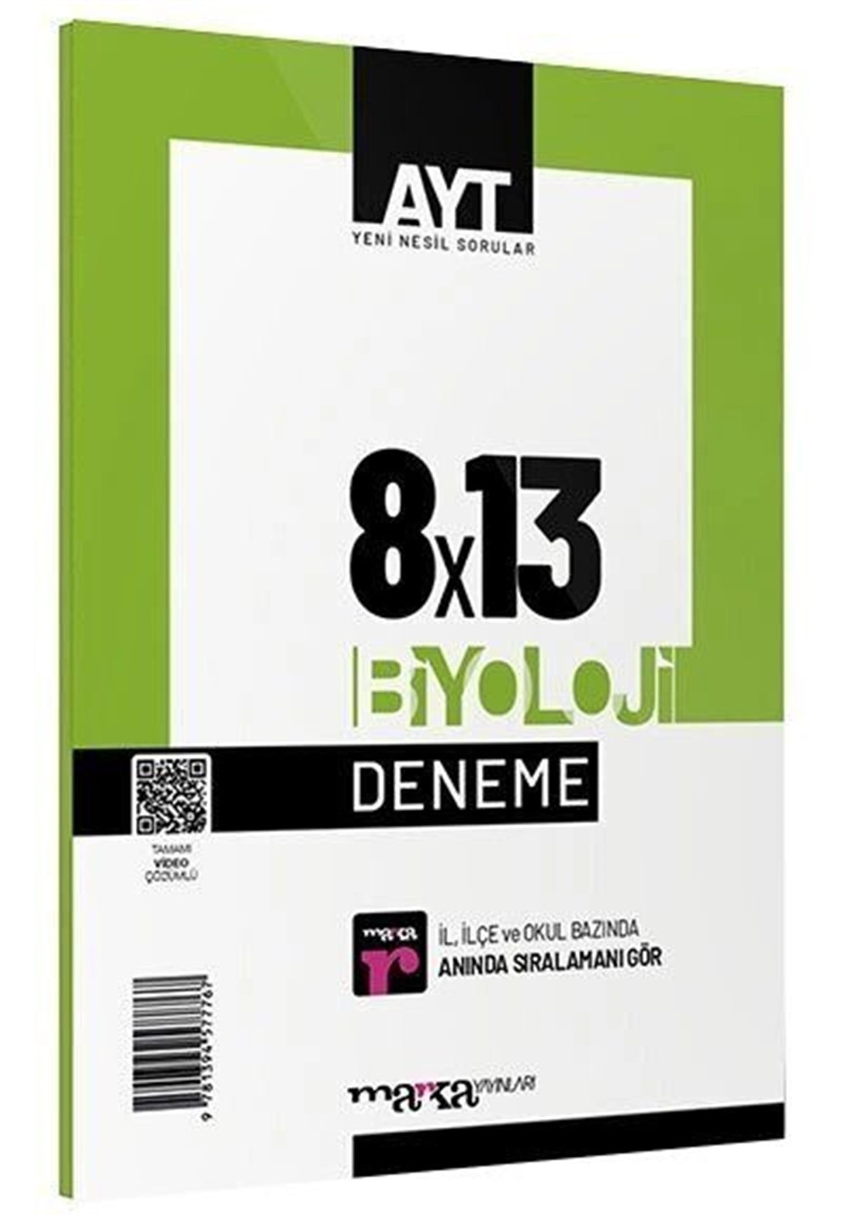 Marka Yayınları AYT Biyoloji 8 x 13 Deneme