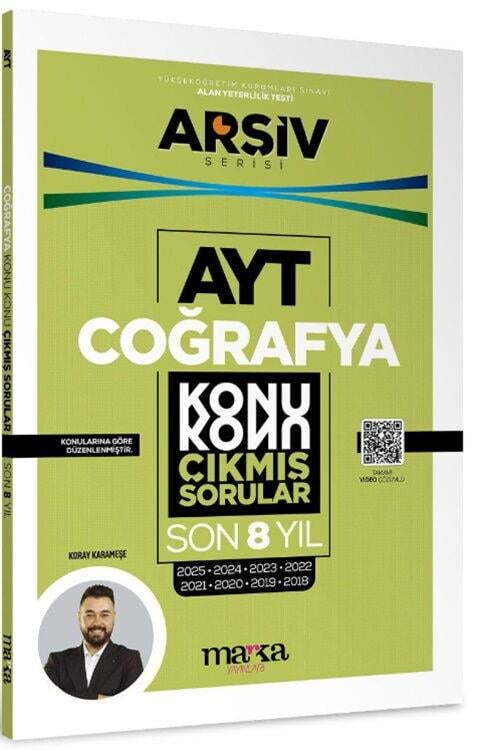 Marka Yayınları AYT Coğrafya Çıkmış Sorular Konu Konu Son 8 Yıl Tıpkı Basım Arşiv Serisi