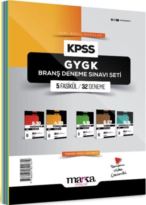 Marka Yayınları KPSS GYGK Branş Deneme Sınavı Seti 5 Fasikül 32 Deneme