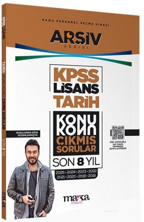 Marka Yayınları KPSS Lisans Tarih Konu Konu Çıkmış Sorular Son 8 yıl Çıkmış Sorular