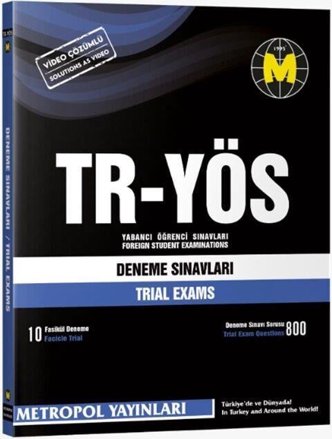 Metropol Yayınları TR YÖS 10 Fasikül Deneme Sınavları