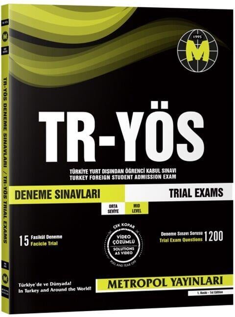 Metropol Yayınları TR YÖS Deneme Sınavları Orta Seviye 15 Fasikül Deneme