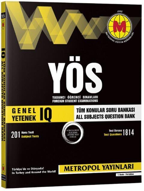 Metropol Yayınları YÖS IQ Soru Bankası 3