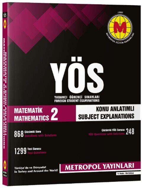 Metropol Yayınları YÖS Matematik 2  Örnek Çözümlü Konu Anlatımlı