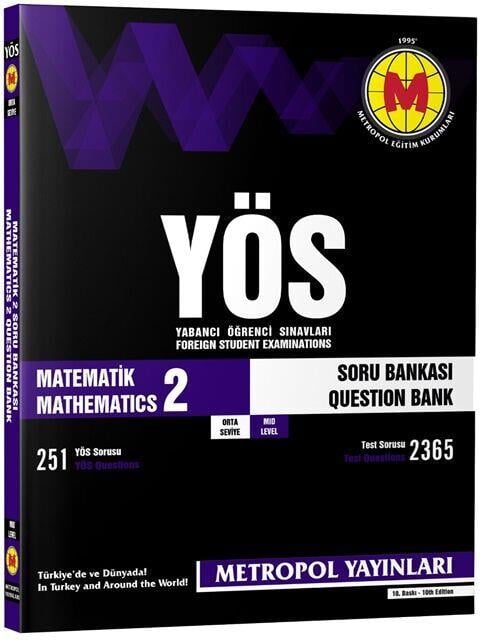 Metropol Yayınları YÖS Matematik 2 Konu Özetli Soru Bankası