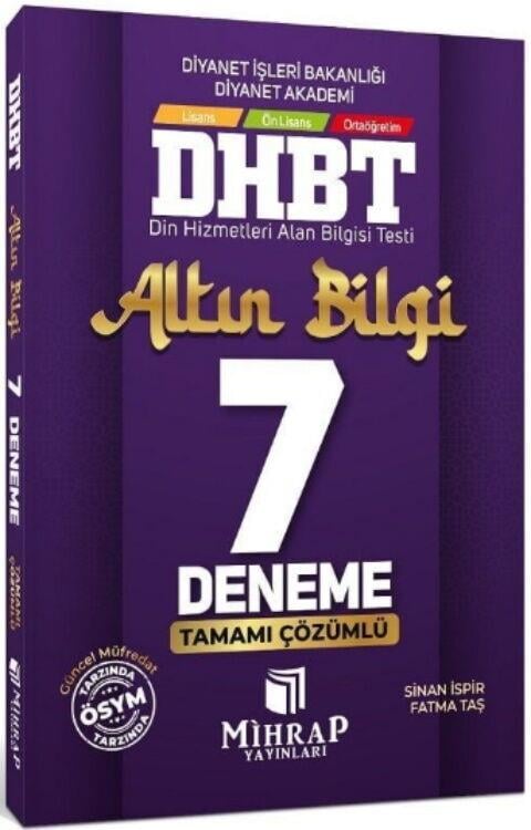 Mihrap Yayınları DHBT Altın Bilgi 7 Deneme