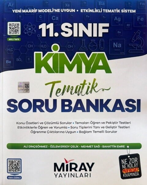 Miray Yayınları 11. Sınıf Kimya Tematik Soru Bankası