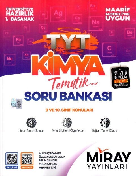 Miray Yayınları TYT Kimya Maarif Model Tematik Soru Bankası