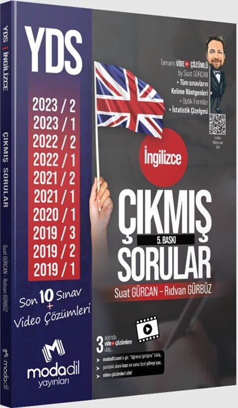 Modadil Yayınları YDS İngilizce Çıkmış Sorular Tamamı Video Çözümlü