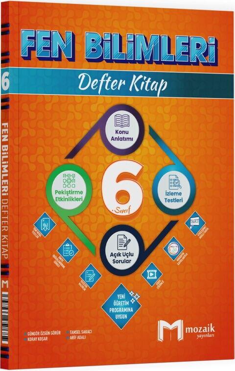 Mozaik Yayınları 6. Sınıf Fen Bilimleri Defter Kitap