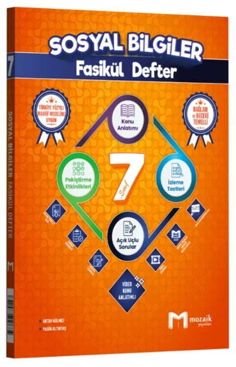 Mozaik Yayınları 7. Sınıf Sosyal Bilgiler Fasikül Defter