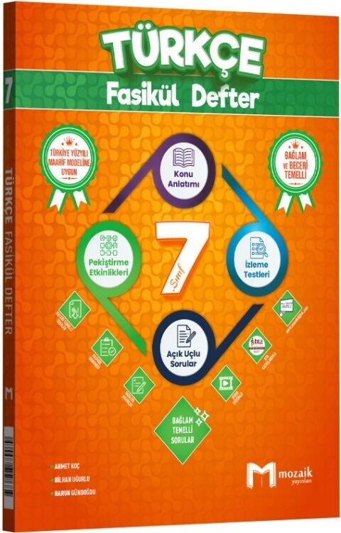 Mozaik Yayınları 7. Sınıf Türkçe Fasikül Defter