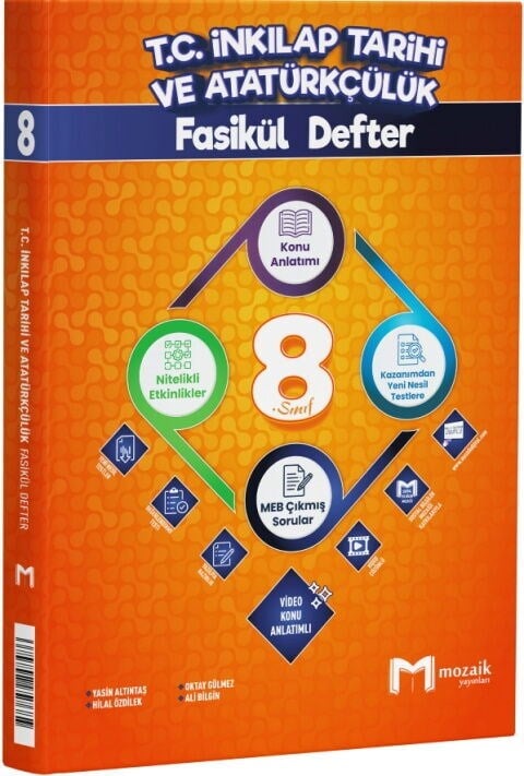 Mozaik Yayınları 8. Sınıf İnkılap Tarihi ve Atatürkçülük Fasikül Defter