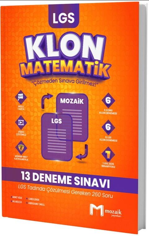 Mozaik Yayınları 8. Sınıf LGS Matematik Klon 13 Deneme