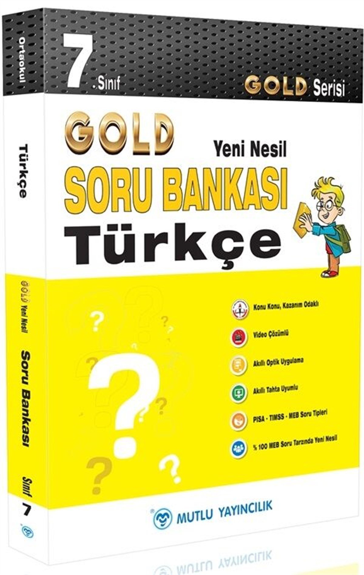 Mutlu Yayıncılık 7. Sınıf Türkçe Gold Serisi Yeni Nesil Soru Bankası