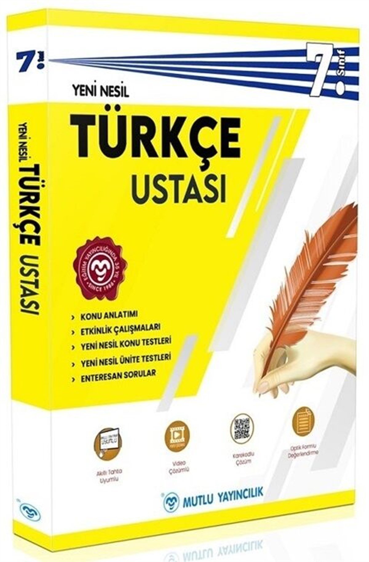 Mutlu Yayıncılık 7. Sınıf Türkçe Ustası Konu Anlatımlı Soru Bankası Video Çözümlü
