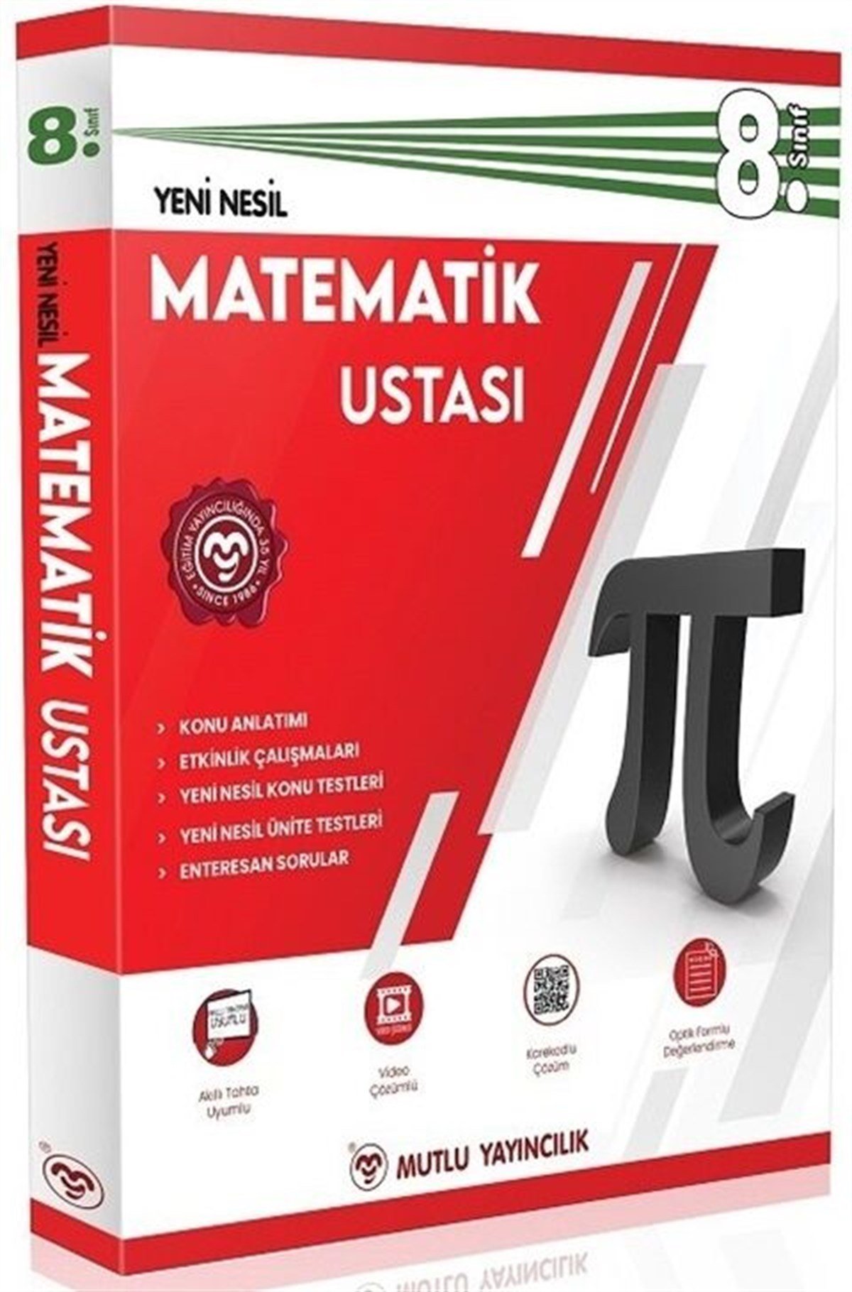 Mutlu Yayıncılık 8. Sınıf Matematik Ustası Konu Anlatımlı Soru Bankası Video Çözümlü