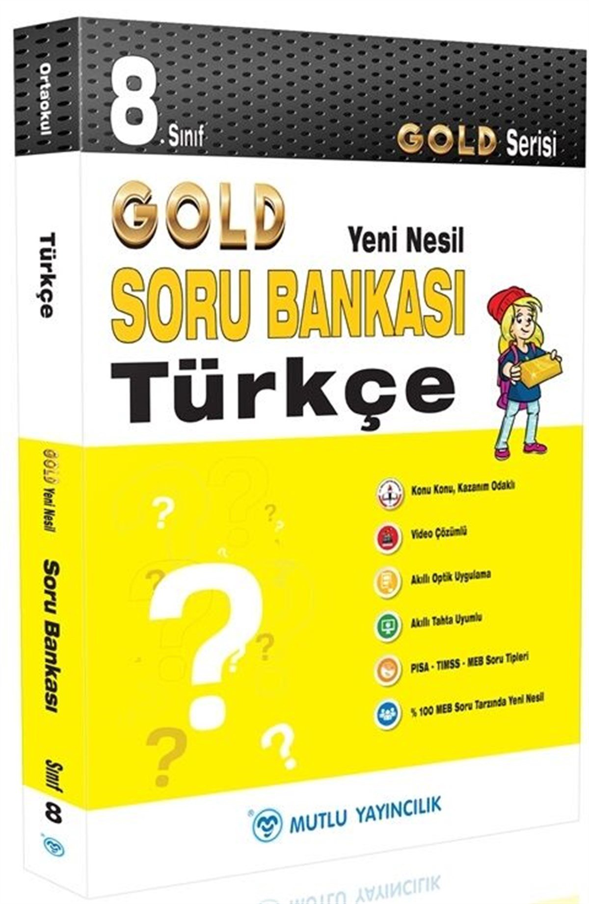 Mutlu Yayıncılık 8. Sınıf Türkçe Gold Serisi Yeni Nesil Soru Bankası