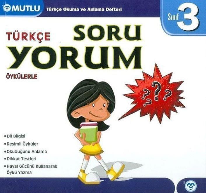 Mutlu Yayınları 3. Sınıf Türkçe Soruyorum Okuma ve Anlama Defteri