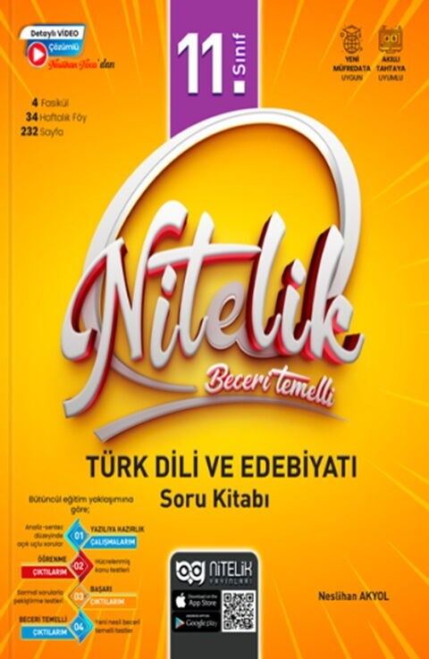 Nitelik Yayınlar 11. Sınıf Türk Dili ve Edebiyatı Beceri Temelli Soru Kitabı