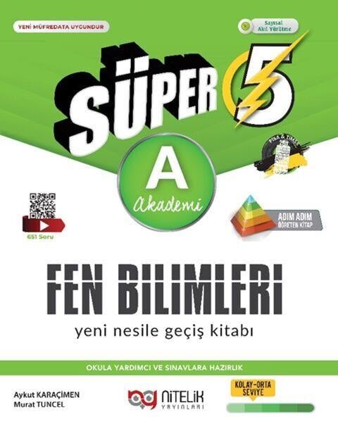 Nitelik Yayınları 5. Sınıf Süper Fen Bilimleri A Yeni Nesile Geçiş Kitabı