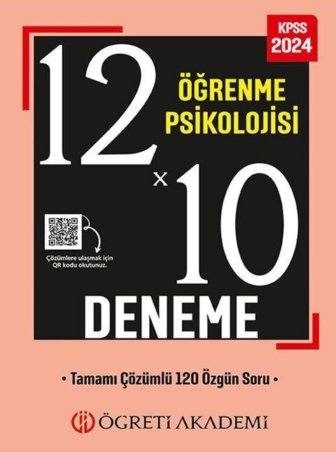 Öğreti Akademi 2024 KPSS Eğitim Bilimleri  Öğrenme Psikolojisi 12 x 10 Deneme
