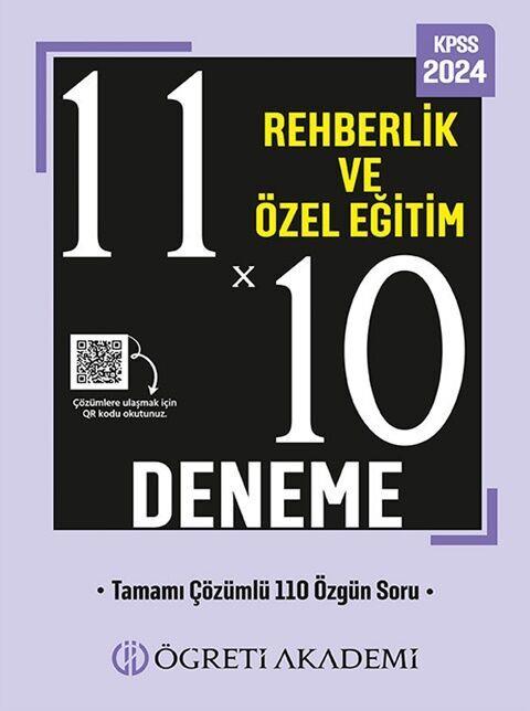 Öğreti Akademi 2024 KPSS Eğitim Bilimleri Rehberlik ve Özel Eğitim 11 x 10 Deneme