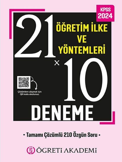 Öğreti Akademi 2024 KPSS Eğitim Bilimleri Öğretim İlke ve Yöntemleri 21 x 10 Deneme