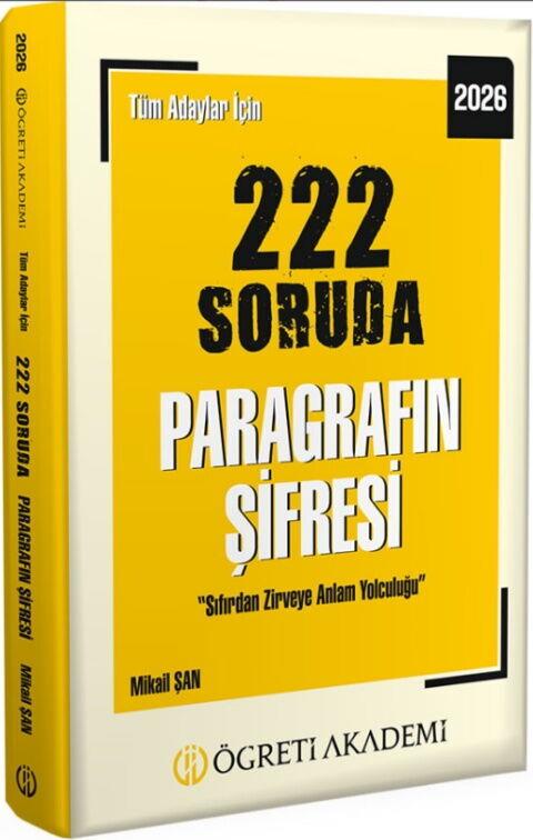 Öğreti Akademi 2026 Tüm Adaylar İçin 222 Soruda Paragrafın Şifresi
