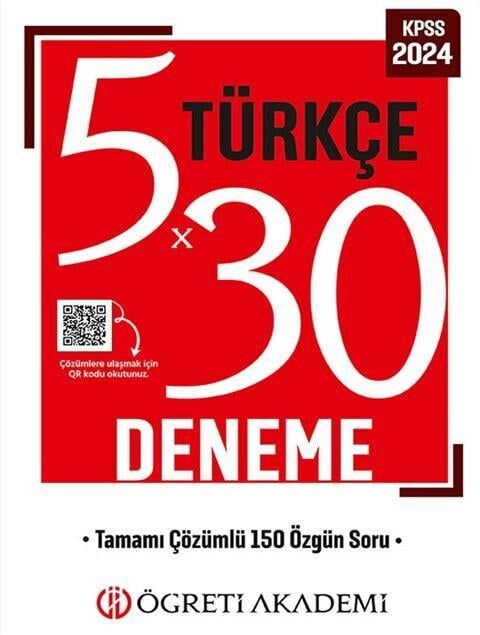 Öğreti Akademi KPSS Genel Yetenek Genel Kültür Türkçe 5 x 30 Deneme