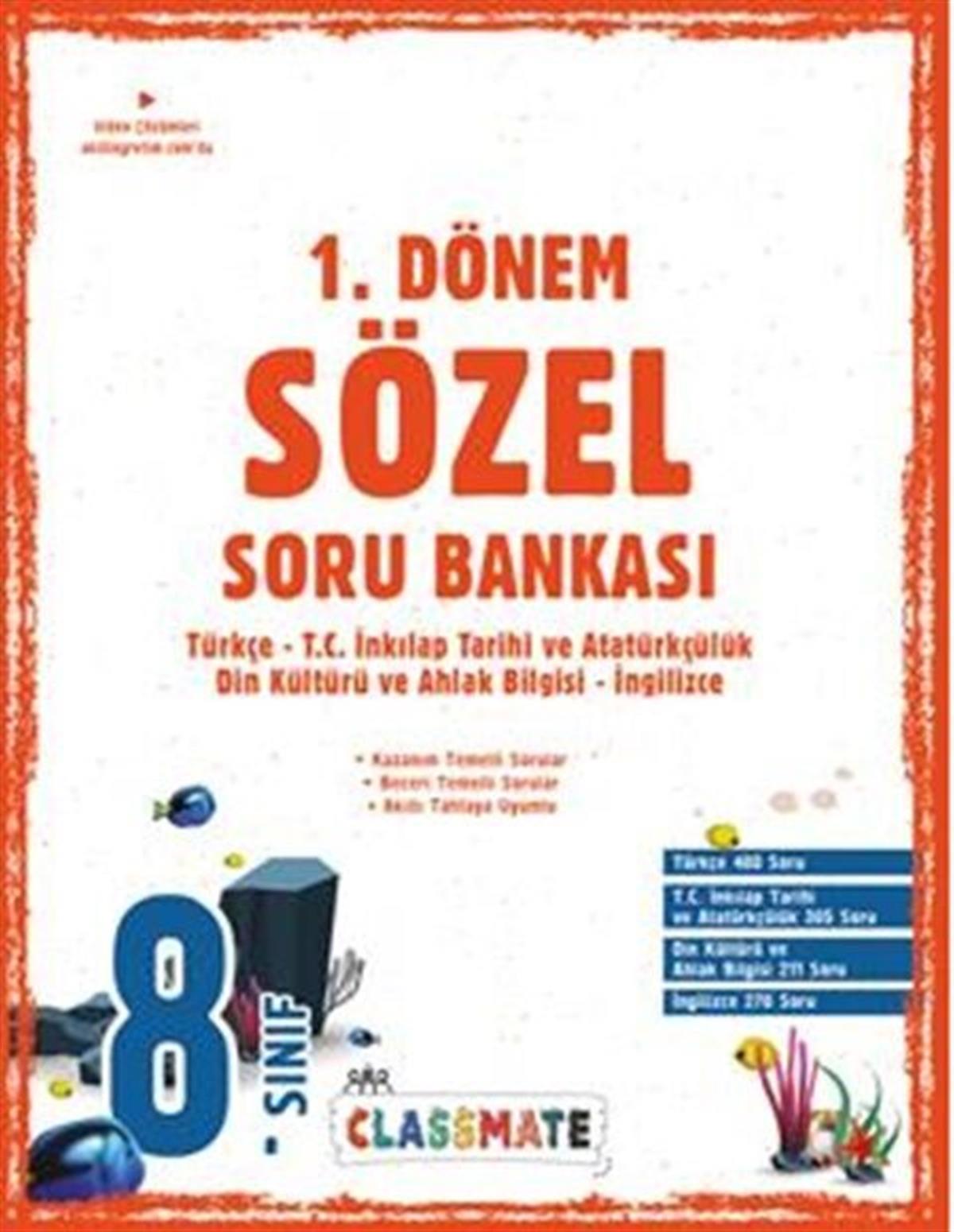 Okyanus Yayınları 8. Sınıf Classmate 1. Dönem Sözel Soru Bankası