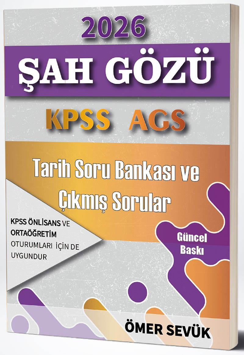 Ömer Sevük Şah Gözü 2026 KPSS AGS Tarih Soru Bankası ve Çıkmış Sorular 