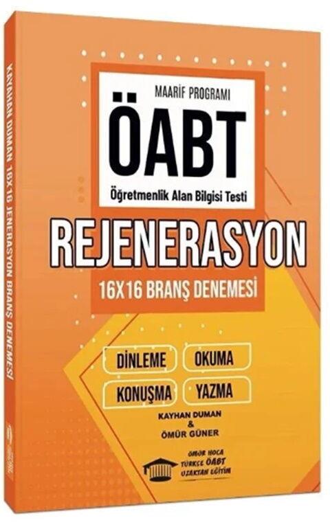 Ömür Güner ÖABT MEB AGS Türkçe Öğretmenliği Rejenerasyon 16x16 Branş Denemesi