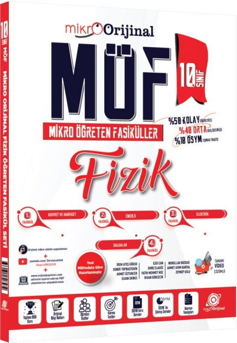 Orijinal Mikro 10. Sınıf Fizik MÖF Mikro Öğreten 4 lü Fasikül Seti