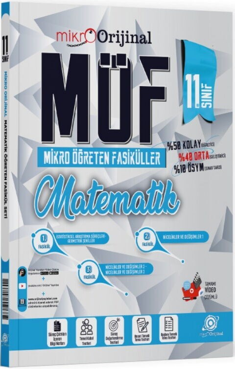 Orijinal Mikro 11. Sınıf Matematik MÖF Mikro Öğreten Fasikül Set