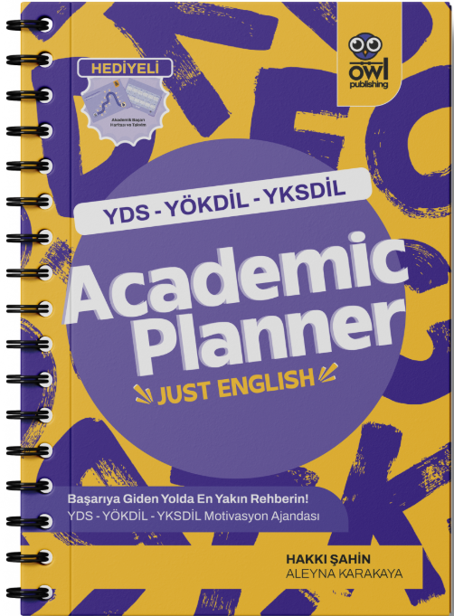 Owl Publishing Academic Planner Just English YDS YÖKDİL YKSDİL Motivasyon Ajandası