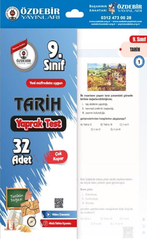 Özdebir Yayınları 9. Sınıf Tarih Yaprak Test