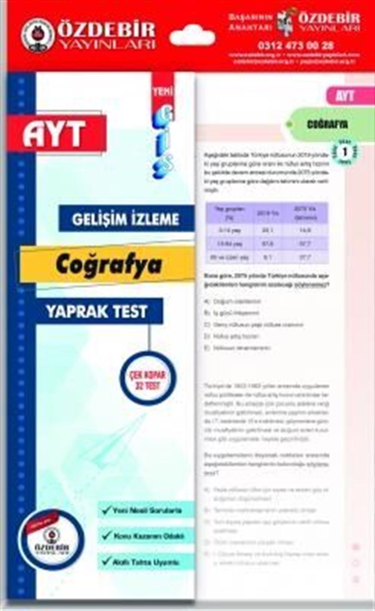 Özdebir Yayınları AYT Coğrafya Gis Yaprak Test