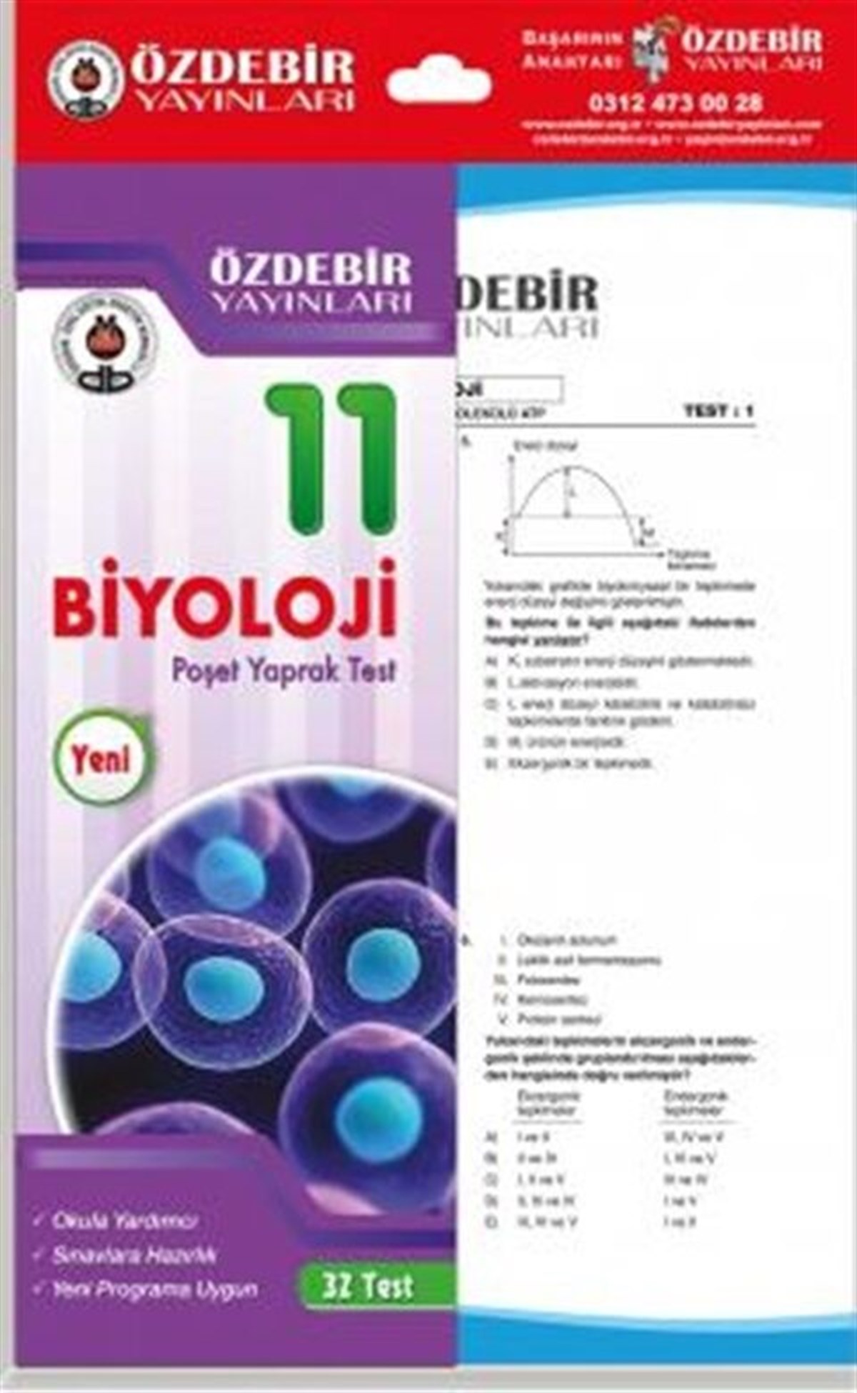 Özdebir Yayınları 11. Sınıf Biyoloji Yaprak Test