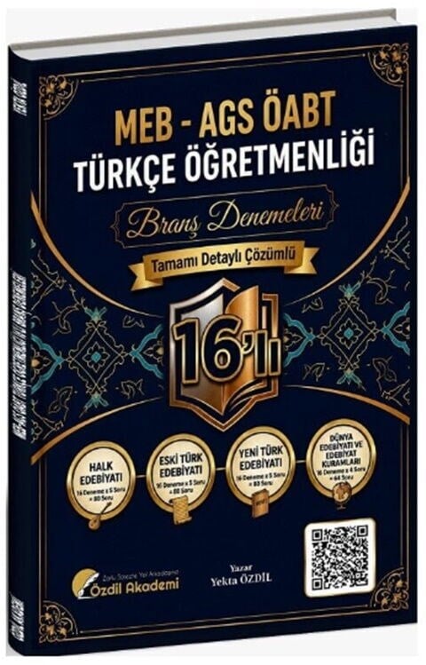Özdil Akademi ÖABT MEB AGS Türkçe Öğretmenliği 16 lı Branş Deneme