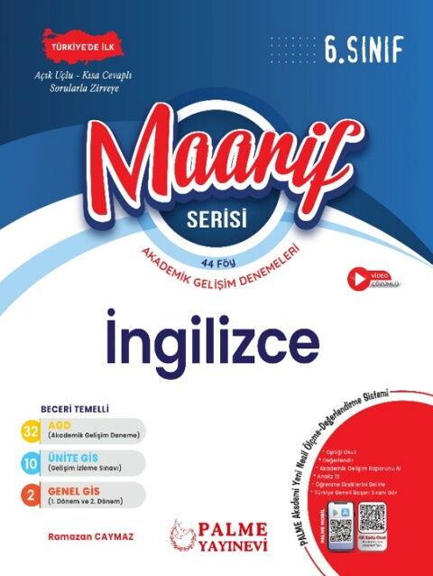 Palme Yayınları 6. Sınıf Maarif Serisi İngilizce Haftalık Deneme