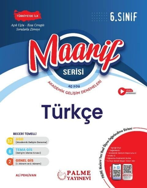 Palme Yayınları 6. Sınıf Maarif Serisi Türkçe Haftalık Deneme