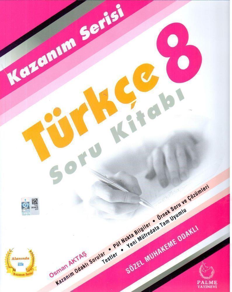 Palme Yayınları 8. Sınıf Türkçe Kazanım Serisi Soru Kitabı