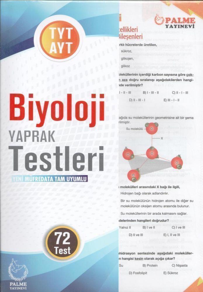 Palme Yayınları TYT AYT Biyoloji Yaprak Testleri