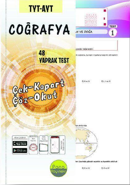 Pano Yayınları TYT AYT Coğrafya 48 Yaprak Test