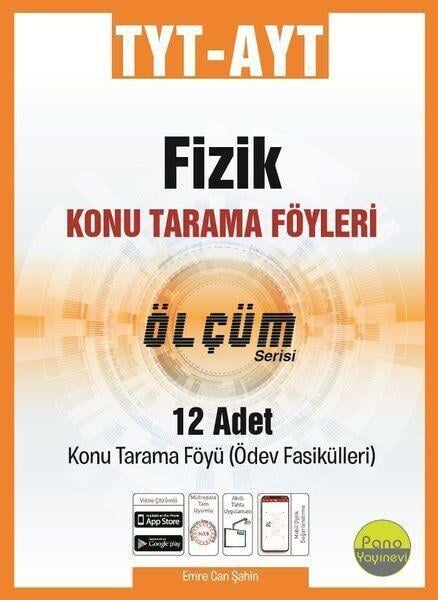Pano Yayınları TYT AYT Fizik Ölçüm Konu Tarama Föyleri