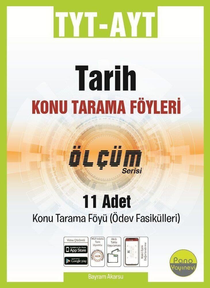Pano Yayınları TYT AYT Tarih Ölçüm Konu Tarama Föyleri