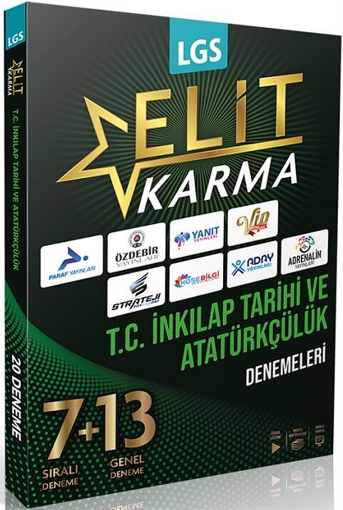 Paraf Yayınları 8. Sınıf LGS T.C. İnkılap Tarihi ve Atatürkçülük Elit Karma 20 Deneme