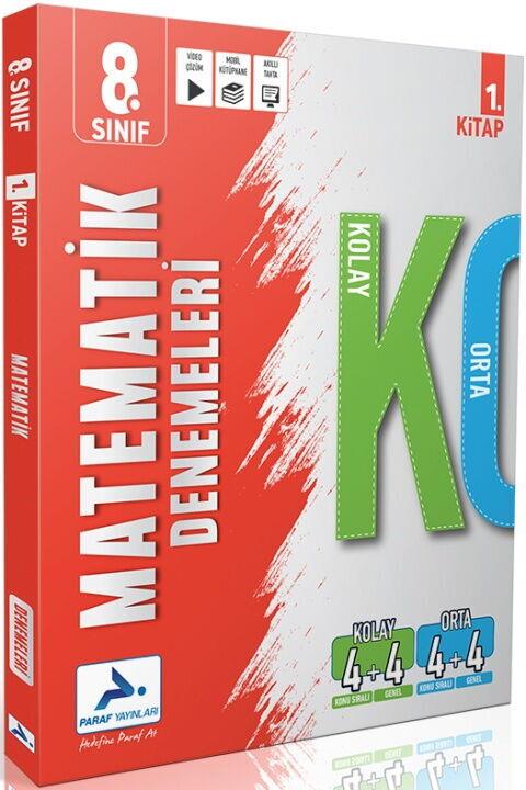 Paraf Yayınları 8. Sınıf Matematik Kolay Orta Branş Deneme