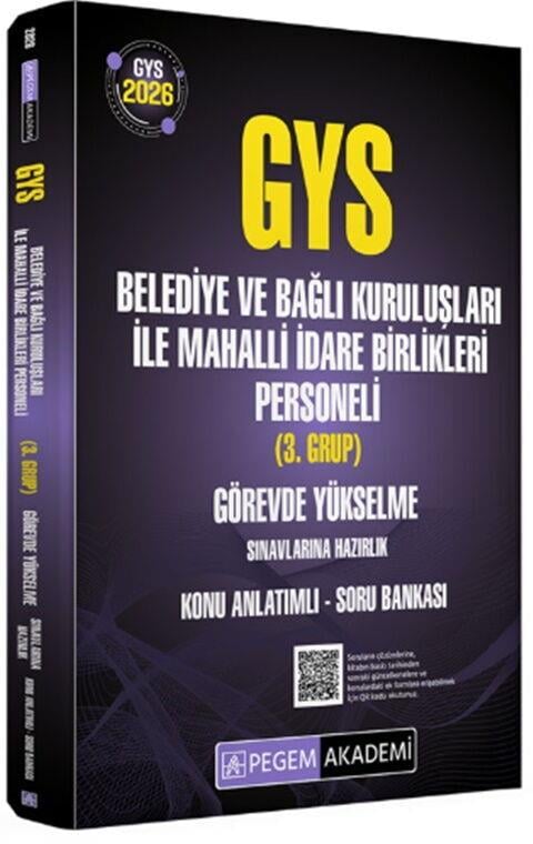 Pegem 2026 GYS Belediye ve Bağlı Kuruluşları ile Mahalli İdare Birlikleri Personeli Konu Anlatımlı Soru Bankası